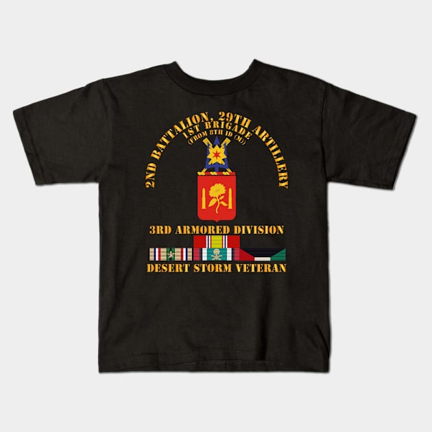 2nd Bn, 29th Artillery - 3rd Armored Div - Desert Storm Veteran Kids T-Shirt by twix123844